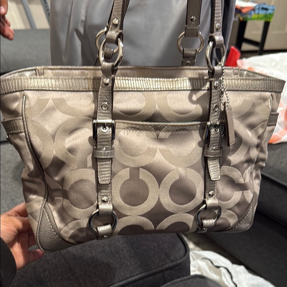 Stylish Gray Coach Women's Bag